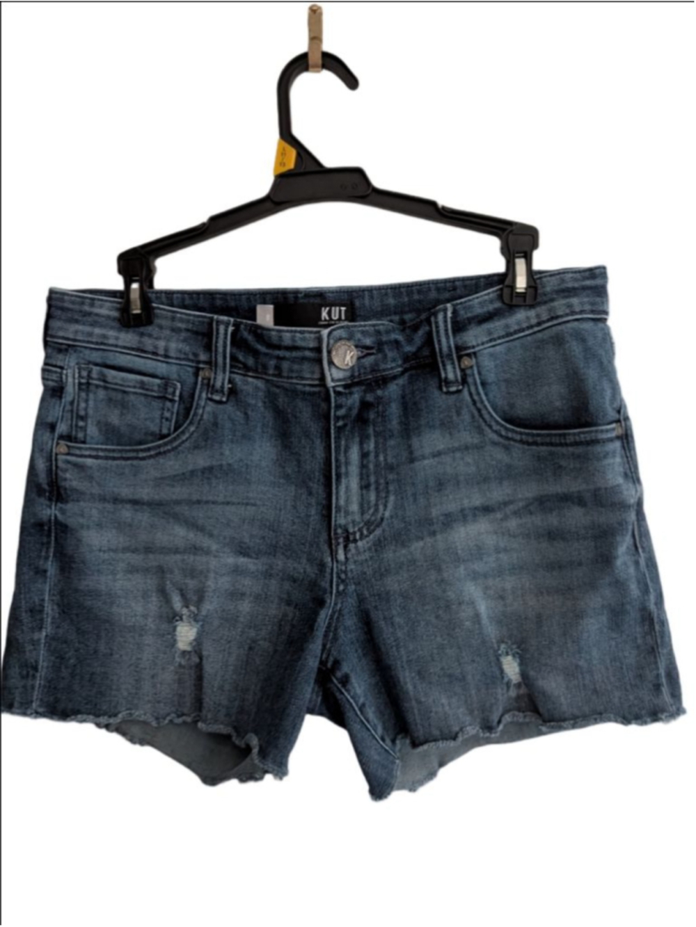 KUT From The Kloth Gidget Fray Denim Shorts Size 8 - Picture 2 of 9